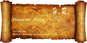 Hausner Rita névjegykártya